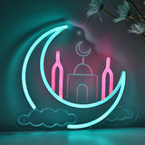 TONGER® Moon For Ramadan Wall LED Neon Sign Light