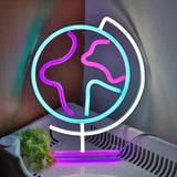 TONGER® Globe Wall LED Neon Sign Light
