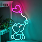 TONGER® Cute Elephant Wall LED Neon Sign Light