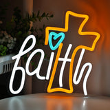 TONGER® Faith Jesus Wall LED Neon Sign Light