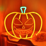 TONGER® Pumpkin Wall LED Neon Sign Light For Halloween Decoration