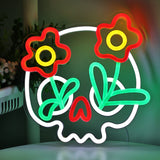 TONGER® Life After Death Skull Wall LED Neon Sign Light