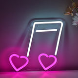 TONGER® Heart Music Symbol Wall LED Neon Sign Light