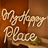 TONGER® My Happy Place Wall LED Neon Sign Light