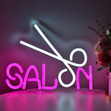 TONGER® Hair Salon Sissors Wall LED Neon Sign Light