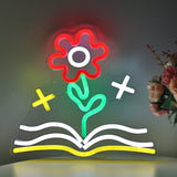 TONGER® Flower Book Wall LED Neon Sign Light