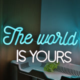 TONGER® The World is yours Wall LED Neon Sign Light