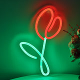 TONGER® Red Tulips Wall LED Neon Sign Light