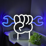 TONGER® Wrench In Hand Shaped Wall LED Neon Sign Light