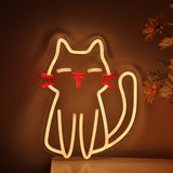 TONGER® Cute Sweet Cat Wall LED Neon Sign Light