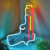 TONGER® Gun Pistol Shape Wall LED Neon Sign Light