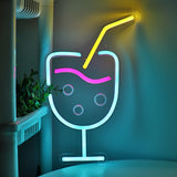 TONGER® Cocktails Juice Goblet Wall LED Neon Sign Light