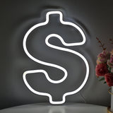 TONGER® Dollor Symbol Wall LED Neon Sign Light