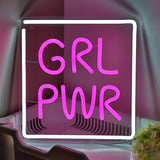 TONGER® GRL PWR Wall LED Neon Sign Light