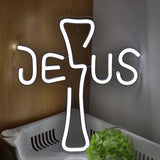 TONGER® Cross With Jesus Wall LED Neon Sign Light