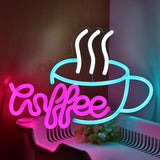 TONGER® Hot Coffee Cup Wall LED Neon Sign Light