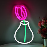 TONGER® Pink Tulips Wall LED Neon Sign Light