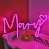 TONGER® Mary With Heart Wall LED Neon Sign Light
