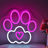 TONGER® Cat Paw Wall LED Neon Sign Light
