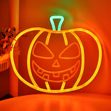 TONGER® Pumpkin Wall LED Neon Sign Light For Halloween Decoration