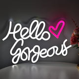 TONGER® Hello Gorgeous Wall LED Neon Sign Light