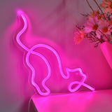 TONGER® Chasing Mouse Cat Wall LED Neon Sign Light