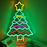 TONGER® Christmas Tree With Star Wall LED Neon Sign Light
