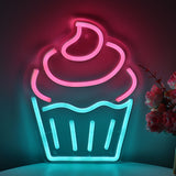 TONGER® Cupcake Muffin Wall LED Neon Sign Light