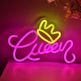TONGER® Queen With Crown Wall LED Neon Sign Light