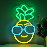 TONGER® Pineapple Wear Sunglasses Wall LED Neon Sign Light