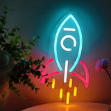 TONGER® Rocket Wall LED Neon Sign Light