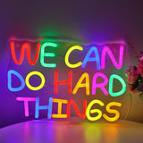 TONGER® We can do hard things Wall LED Neon Sign Light