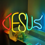 TONGER® JESUS Fish Wall LED Neon Sign Light