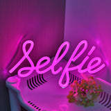 TONGER®  Pink Vibrant Glowing Selfie Wall LED Neon Sign Light