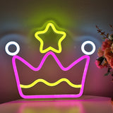TONGER® Crown Wall LED Neon Sign Light