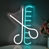 TONGER® Scissor Comb Wall LED Neon Sign Light