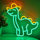TONGER® Cowboy Dinosaur Wall LED Neon Sign Light