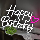 TONGER® Happy Birthday Wall LED Neon Sign Light