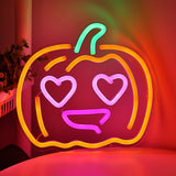 TONGER® Pumpkin Wall LED Neon Sign Light For Halloween Decoration