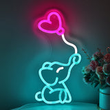 TONGER® Cute Elephant Wall LED Neon Sign Light
