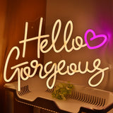 TONGER® Hello Gorgeous Wall LED Neon Sign Light