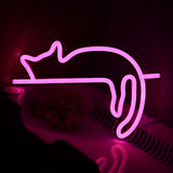 TONGER® Sleeping Cat Wall LED Neon Sign Light