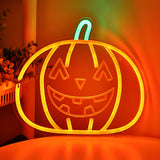TONGER® Pumpkin Wall LED Neon Sign Light For Halloween Decoration