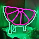 TONGER® Orange Slice Juice Wall LED Neon Sign Light