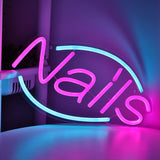 TONGER® Nails Wall LED Neon Sign Light