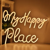 TONGER® My Happy Place Wall LED Neon Sign Light