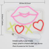 TONGER® XOXO Lips Wall LED Neon Sign Light