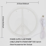 TONGER® Peace Wall LED Neon Sign Light