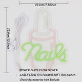 TONGER® Nails Wall LED Neon Sign Light