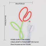 TONGER® Red Tulips Wall LED Neon Sign Light
